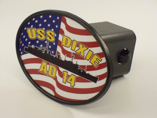 USS DIXIE AD 14 Hitch Cover Receiver Plug Car Truck RV
