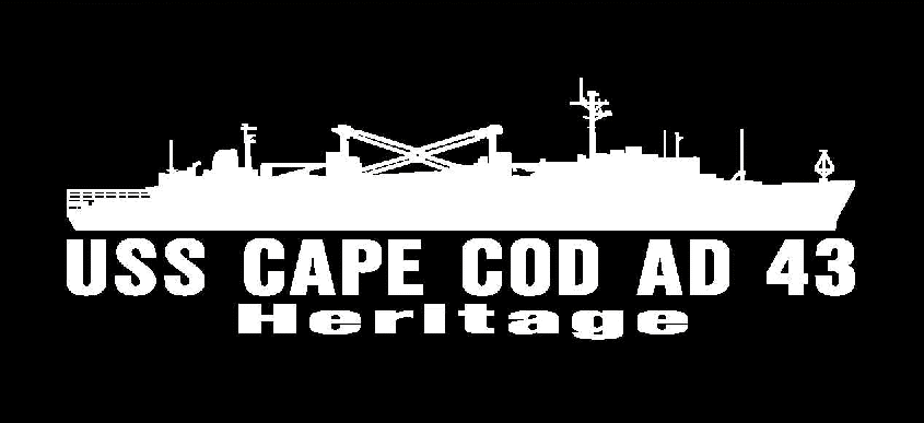 USS CAPE COD AD 43 Silhouette 2 Vinyl Decal Ships Name & Hull #, Ships