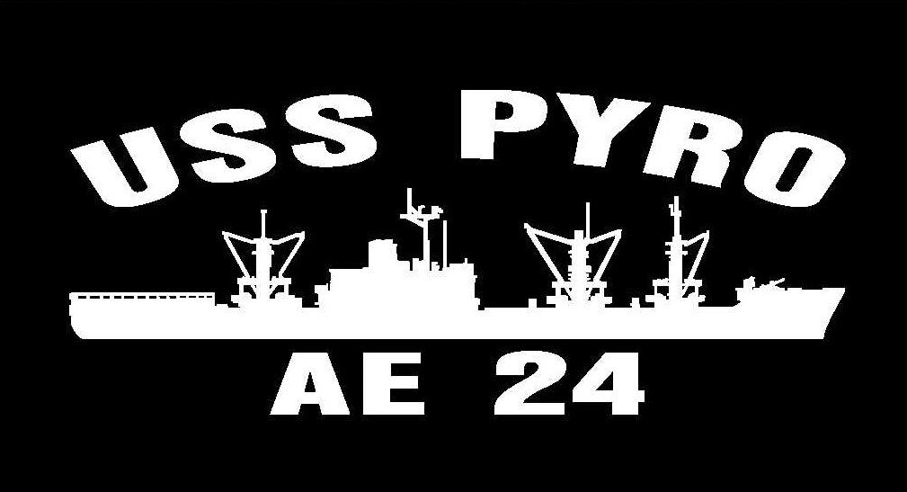 Pyro Silowet USS PYRO AE 24 Vinyl Silhouette Decal 12