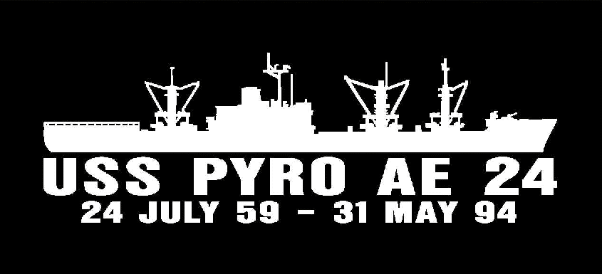 Pyro Silowet USS PYRO AE 24 Silhouette Vinyl Decal 4