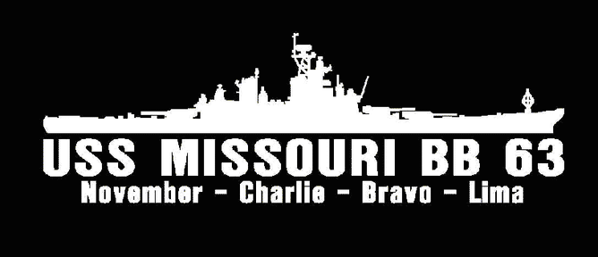 USS MISSOURI BB 63 Silhouette Vinyl Decal 4