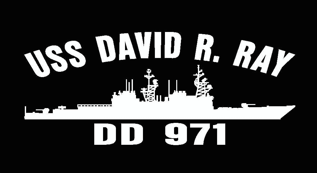 USS DAVID R RAY DD 971 Vinyl Silhouette Decal 4.75