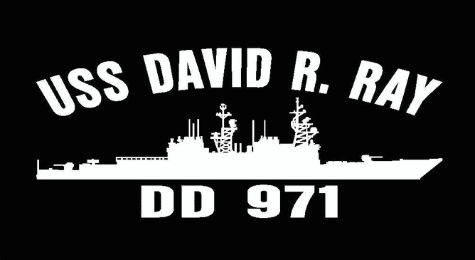 USS DAVID R RAY DD 971 Vinyl Silhouette Decal 4.75
