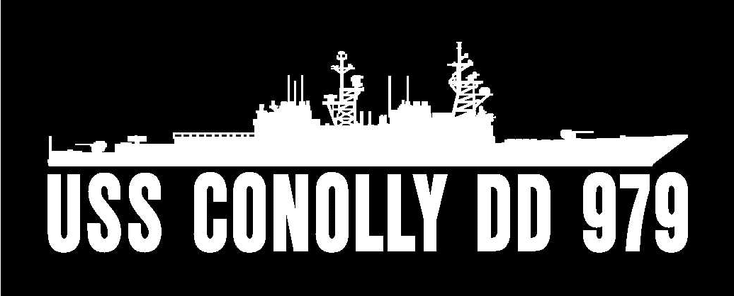 USS CONOLLY DD 979 Silhouette 1 Vinyl Decal Ships Name & Hull #, Car T
