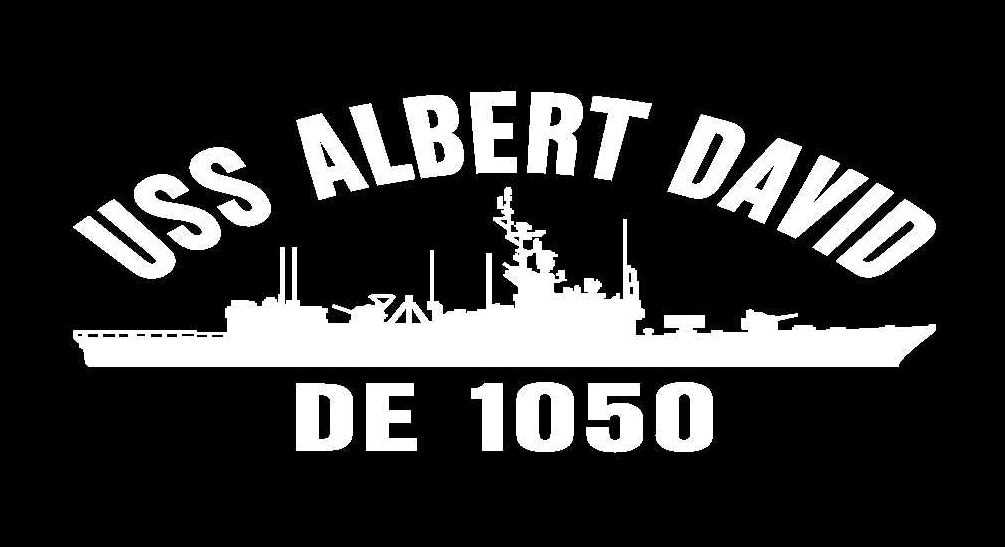USS ALBERT DAVID DE 1050 Vinyl Silhouette Decal 4.75