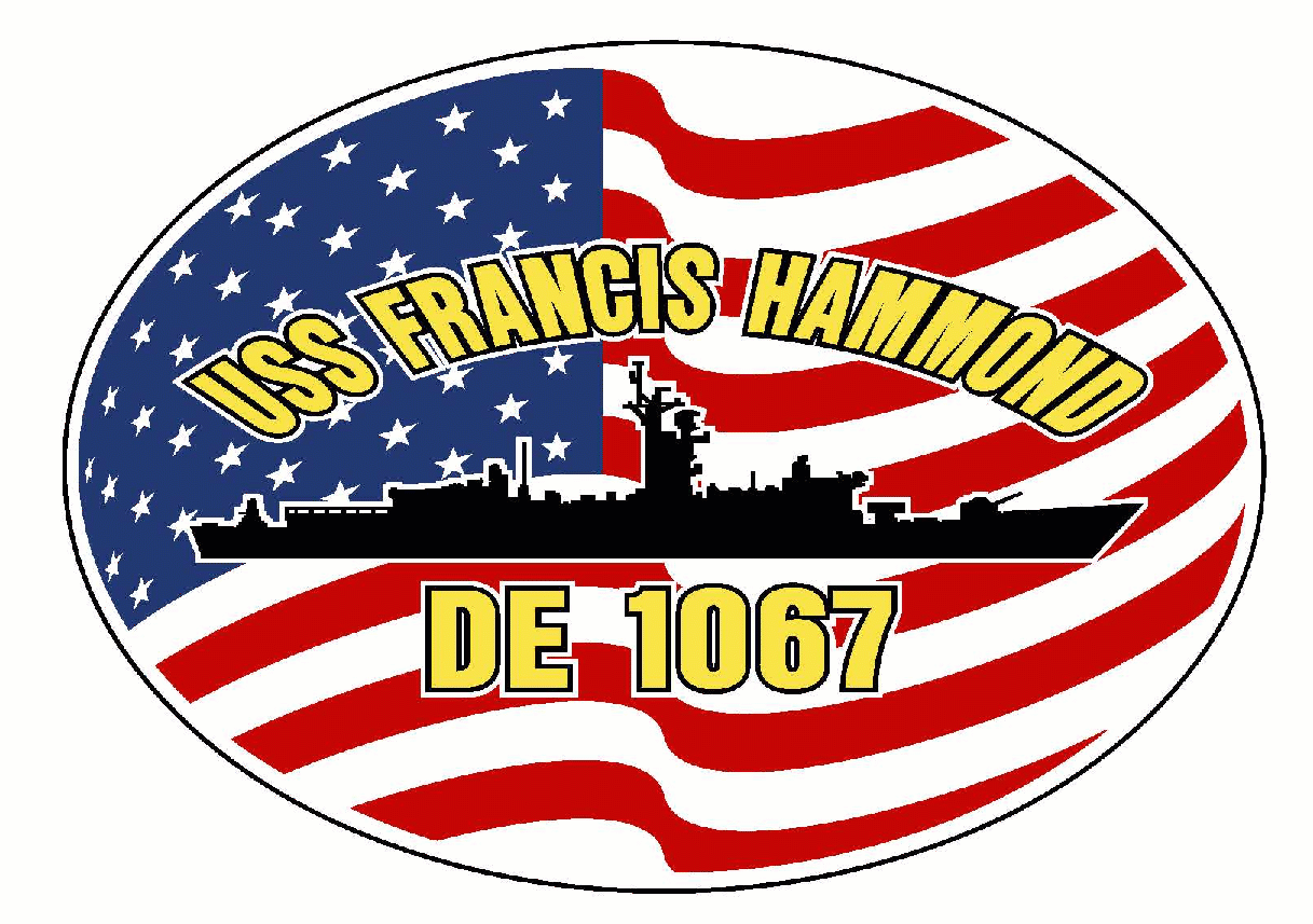 USS FRANCIS HAMMOND DE 1067 Vinyl Decal Oval U.S. Flag Car Truck RV Mi