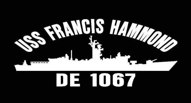 USS FRANCIS HAMMOND DE 1067 Vinyl Silhouette Decal 4.75