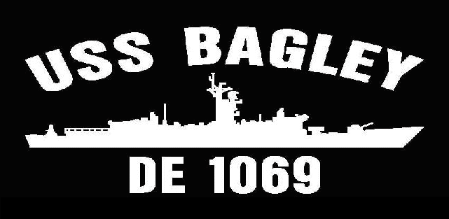 USS BAGLEY DE 1069 Vinyl Silhouette Decal 4.75