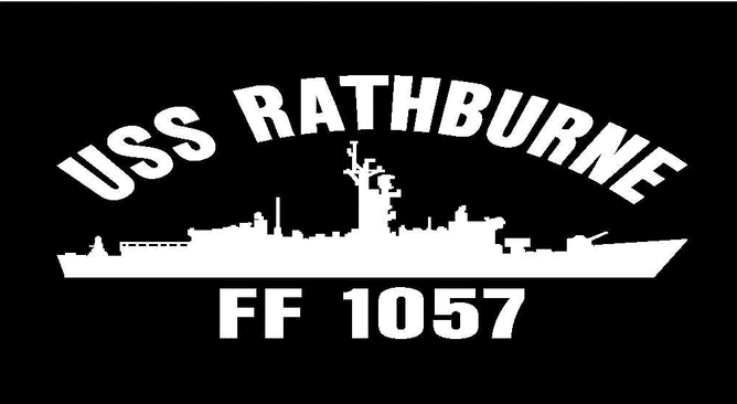 USS RATHBURNE FF 1057 Vinyl Silhouette Decal 11.75