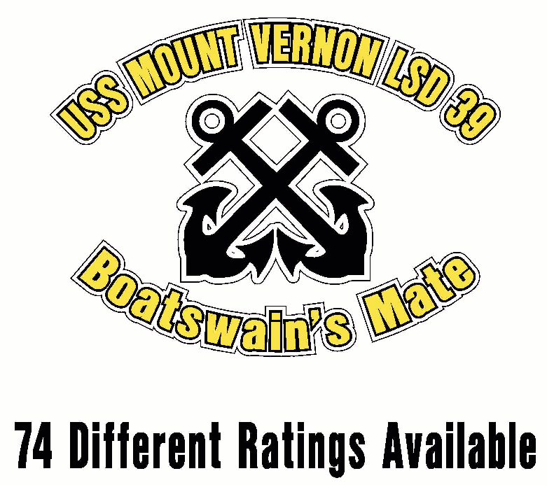 USS MOUNT VERNON LSD 39 Rating Decal 16.5