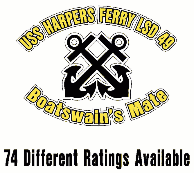 USS HARPERS FERRY LSD 49 Rating Decal 16.5