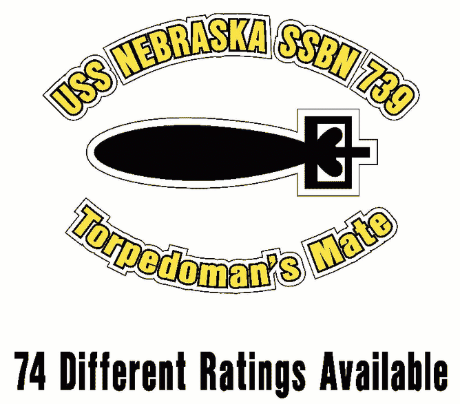 USS NEBRASKA SSBN 739 Rating Decal 16.5