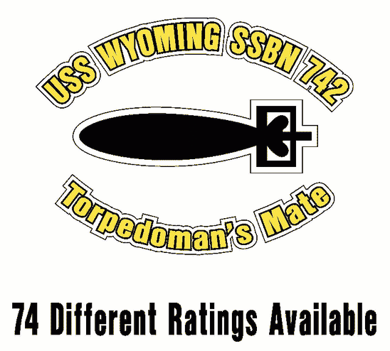 USS WYOMING SSBN 742 Rating Decal 8.1