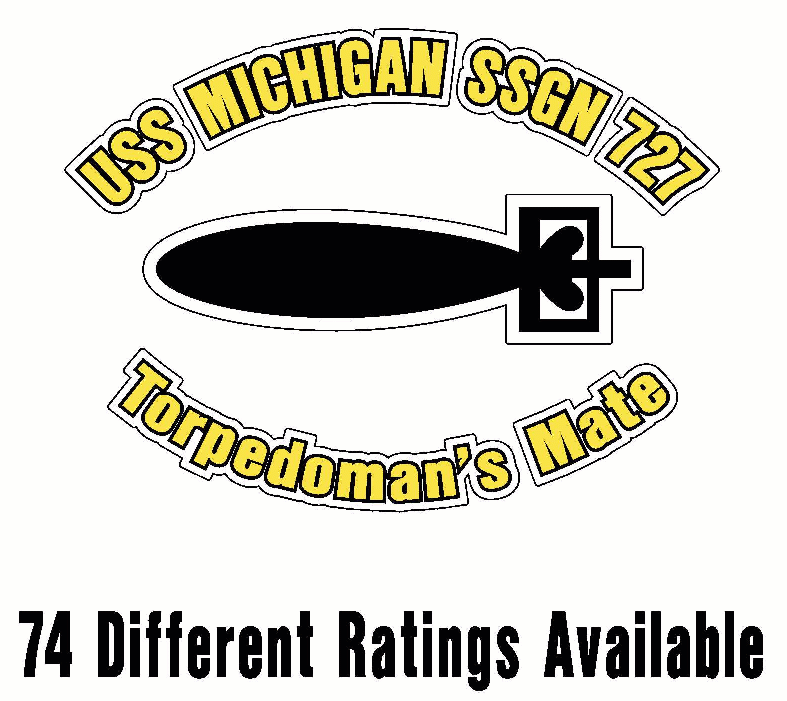 USS MICHIGAN SSGN 727 Rating Decal 11.75