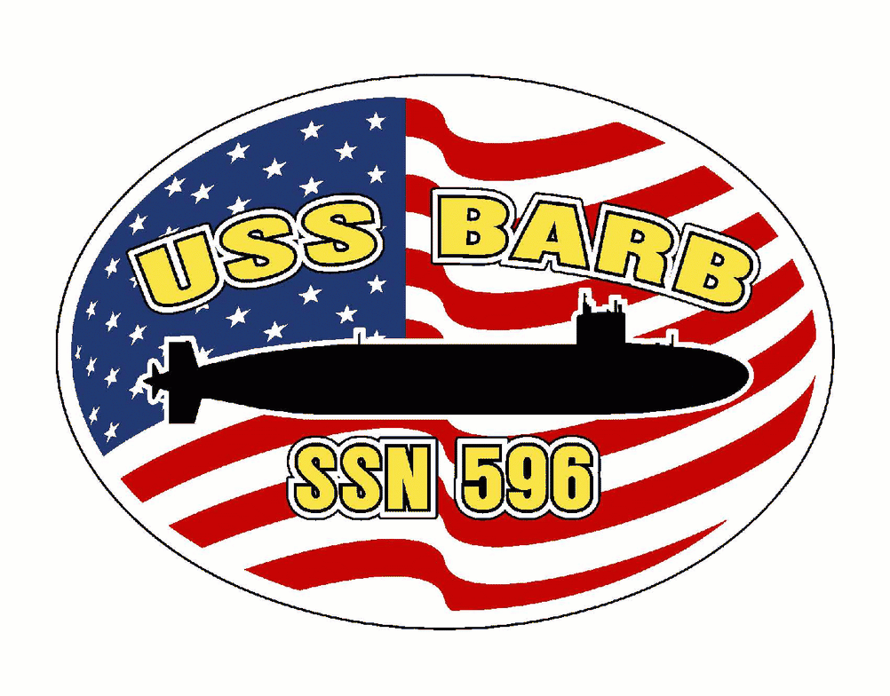 USS BARB SSN 596 Vinyl Decal Oval U.S. Flag Car Truck RV Military USN
