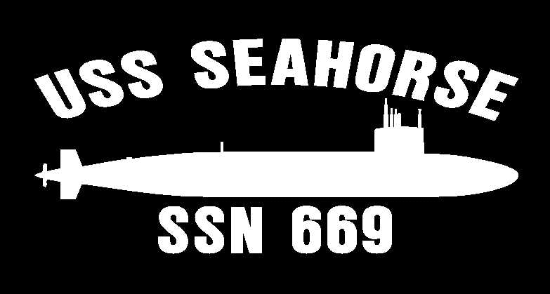 USS SEAHORSE SSN 669 Vinyl Silhouette Decal 4.75