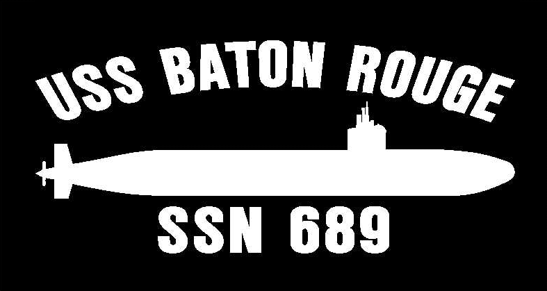 USS BATON ROUGE SSN 689 Vinyl Silhouette Decal 11.75