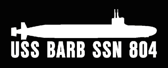 USS BARR SSN 804 Silhouette 1 Vinyl Decal Ships Name & Hull #, Car Tru
